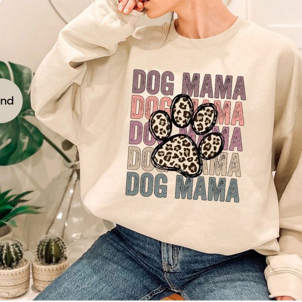 Dog Mom Vintage Shirt, Leopard Print Graphic Tees