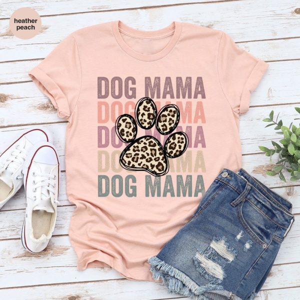 Dog Mom Vintage Shirt, Leopard Print Graphic Tees