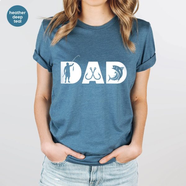 Funny Fisherman Dad Graphic Tees Shirt