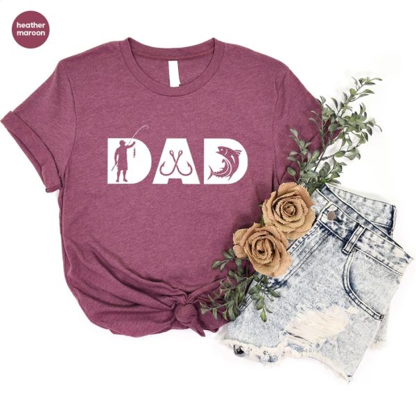 Funny Fisherman Dad Graphic Tees Shirt