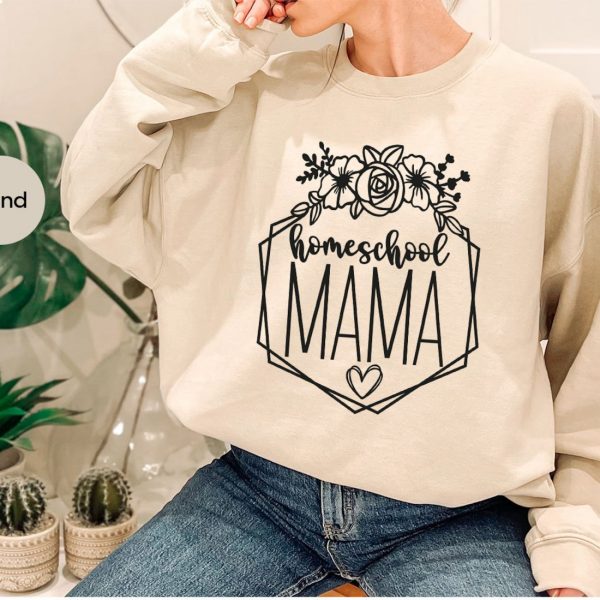 Homeschool Mama Floral Mothers Day Shirt