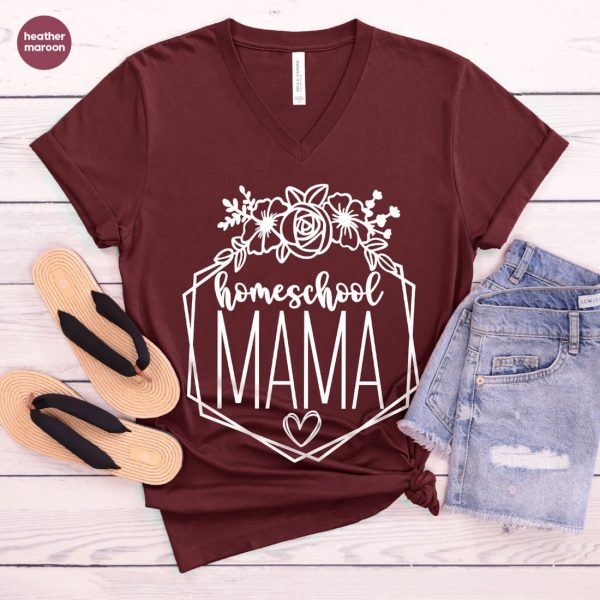 Homeschool Mama Floral Mothers Day Shirt