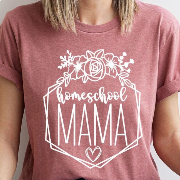 Homeschool Mama Floral Mothers Day Shirt