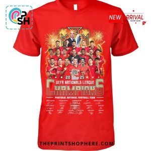 2025 UEFA Nationals League Champions Signatures T-Shirt