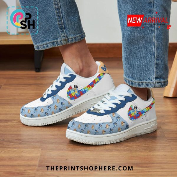 Autism Awareness Bluey 2025 Air Force 1 Sneakers