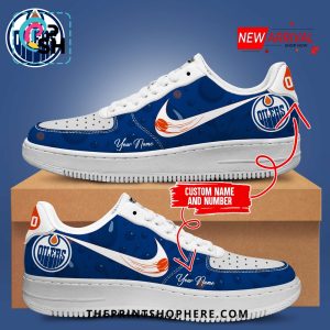 Edmonton Oilers NHL Custom Air Force 1 Sneakers