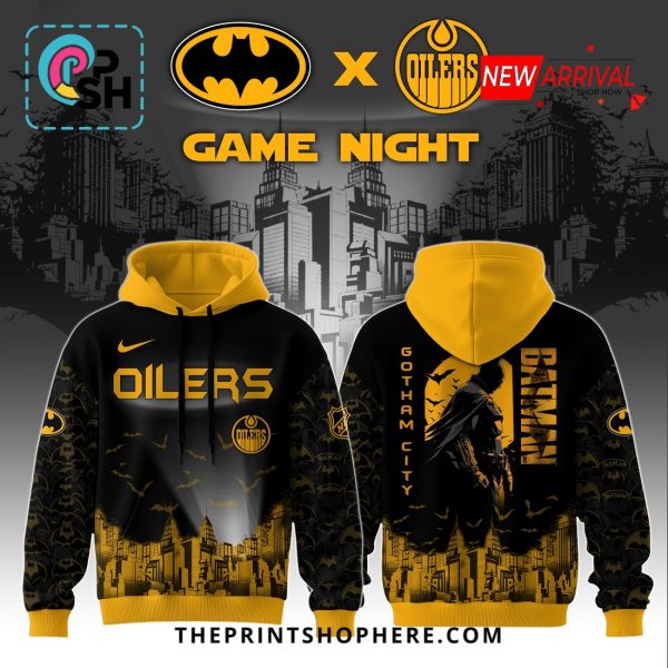 Edmonton Oilers NHL x DC Batman Game Night Hoodie, Pants