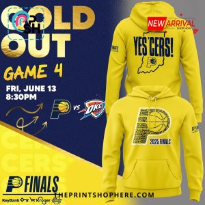 Indiana Pacers Gold Out YES’CERS 2025 Hoodie