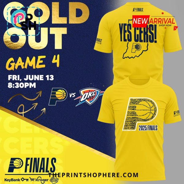 Indiana Pacers Gold Out YES’CERS 2025 Hoodie