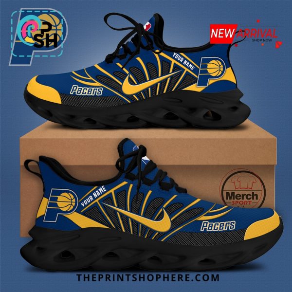 Indiana Pacers Personalized Black Max Soul Shoes