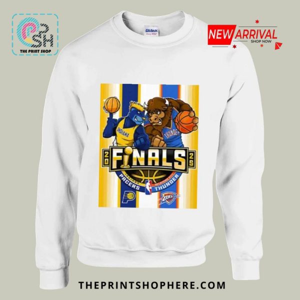 Indiana Pacers vs Oklahoma City Thunder 2025 Finals Mascot T-Shirt