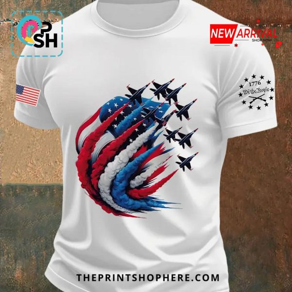 Men’s Independence Day American Flag Jet T-Shirt