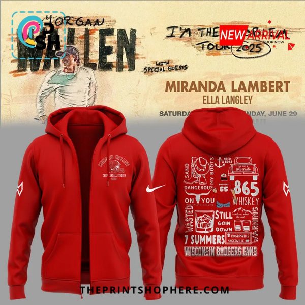 Morgan Wallen x Wisconsin Problem Tour 2025 Hoodie