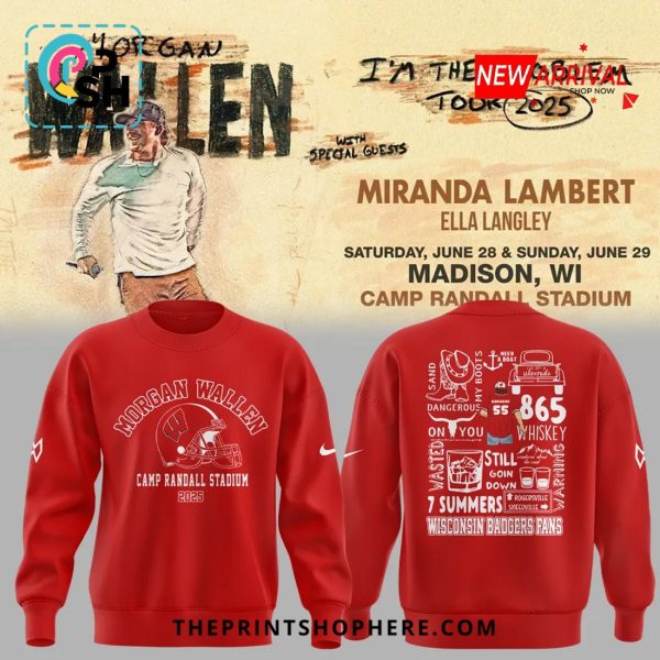 Morgan Wallen x Wisconsin Problem Tour 2025 Hoodie