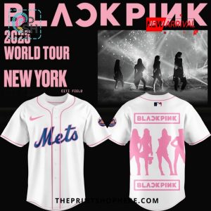 New York Mets x BLACKPINK 2025 White Baseball Jersey