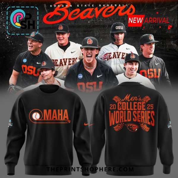 Oregon State Baseball OMAHA College Black Hoodie