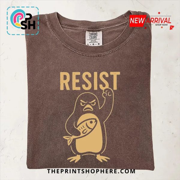 Penguins Resist Funny T-Shirt