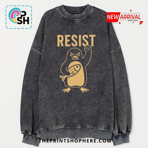 Penguins Resist Funny T-Shirt