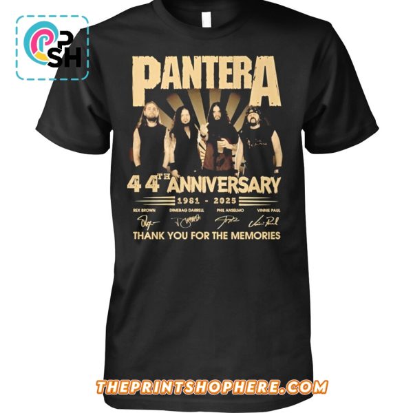 44th Anniversary Of Pantera Thank You For The Memories T-Shirt