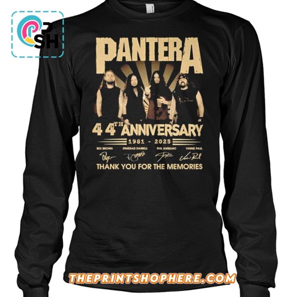 44th Anniversary Of Pantera Thank You For The Memories T-Shirt