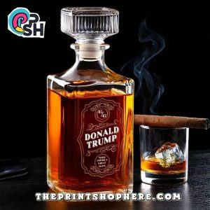45 47 Donald Trump Make America Great Again Whiskey Bottle