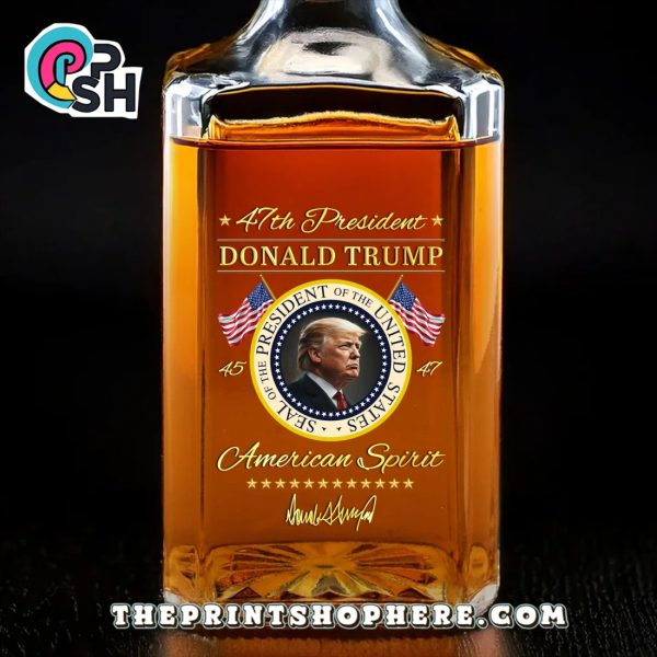 47th President Donald Trump Whiskey Bottle