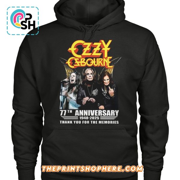 77th Anniversary Of Ozzy Osbourne Thank You For The Memories T-Shirt