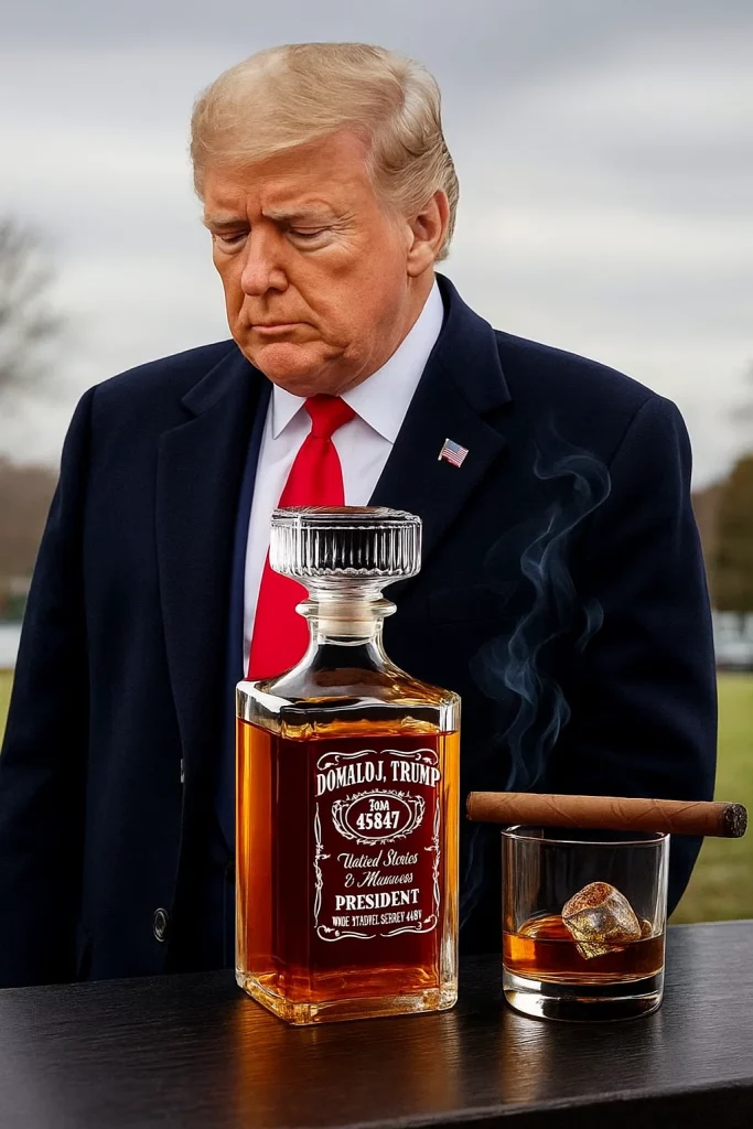 Patriotic Trump Whiskey Decanter 45 47 President