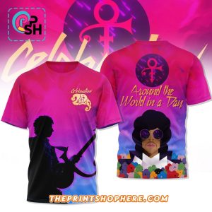 Around the World in a Day Prince Celebration Pink Shirt