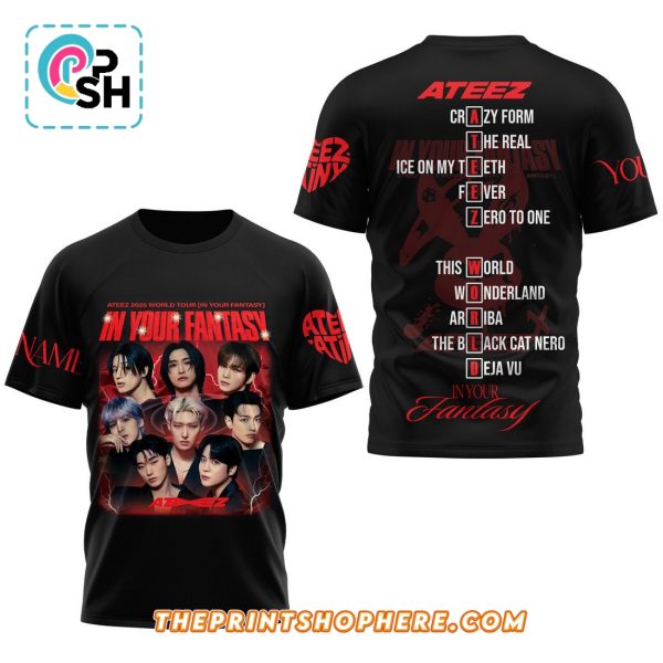 Ateez 2025 World Tour In Your Fantasy Shirt