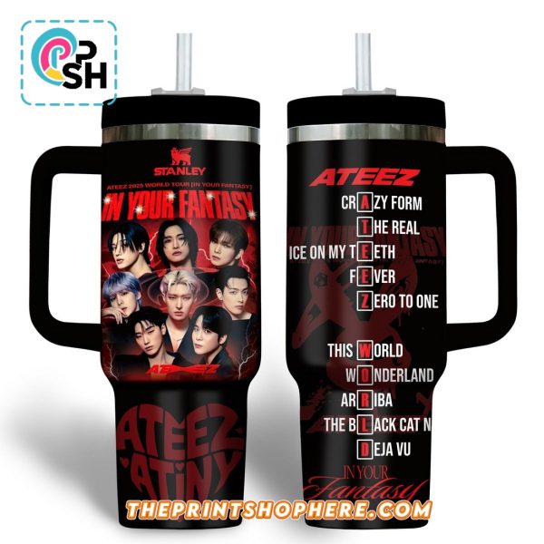 Ateez Band In Your Fantasy Tumbler With Handle