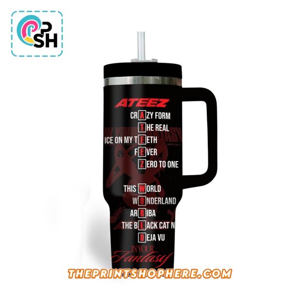 Ateez Band In Your Fantasy Tumbler With Handle