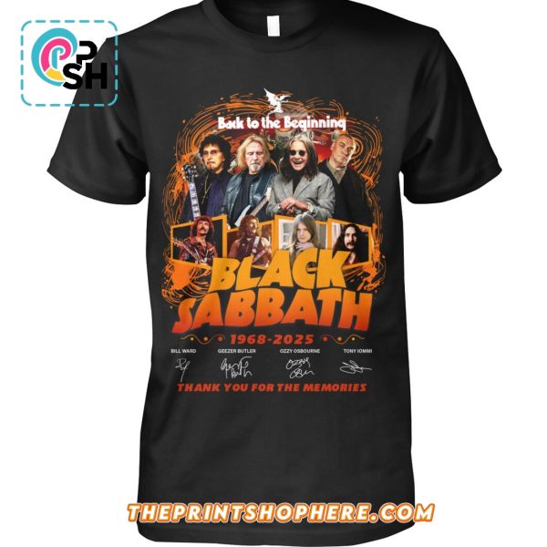 Back To The Beginning Black Sabbath Signatures T-Shirt