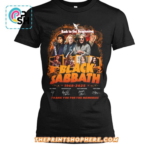 Back To The Beginning Black Sabbath Signatures T-Shirt