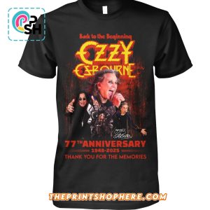 Back To The Beginning Ozzy Osbourne 77th Anniversary T-Shirt