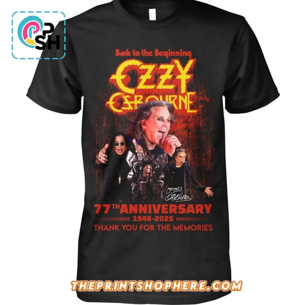 Back To The Beginning Ozzy Osbourne 77th Anniversary T-Shirt