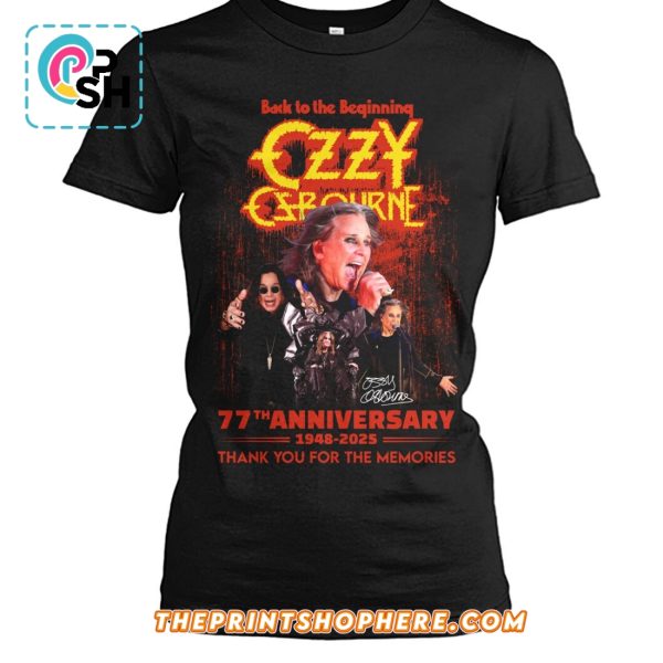 Back To The Beginning Ozzy Osbourne 77th Anniversary T-Shirt