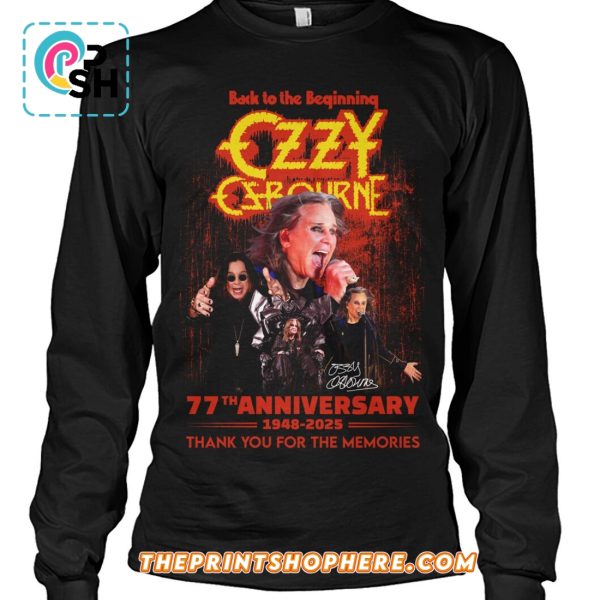 Back To The Beginning Ozzy Osbourne 77th Anniversary T-Shirt