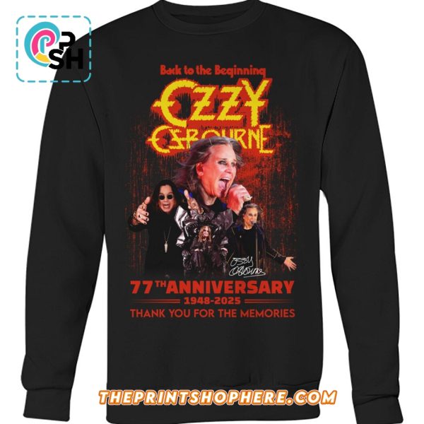 Back To The Beginning Ozzy Osbourne 77th Anniversary T-Shirt