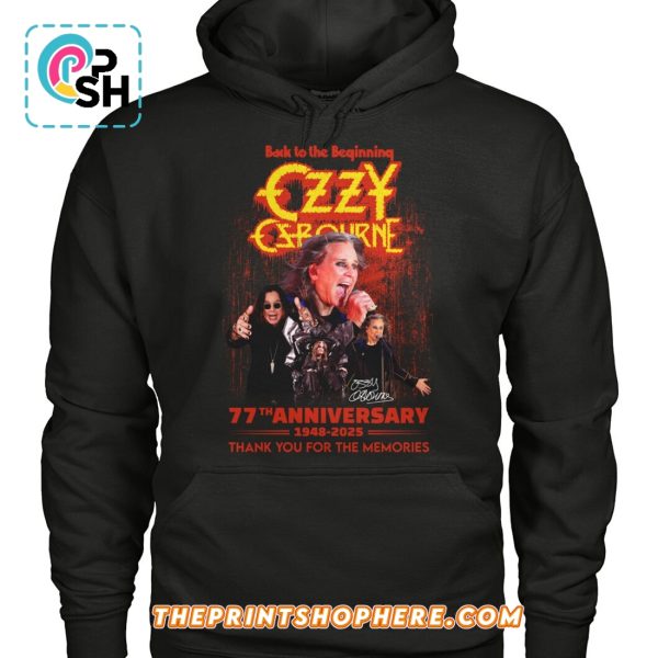 Back To The Beginning Ozzy Osbourne 77th Anniversary T-Shirt