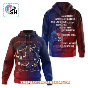 Benson Boone American Heart Tour Signatures Hoodie
