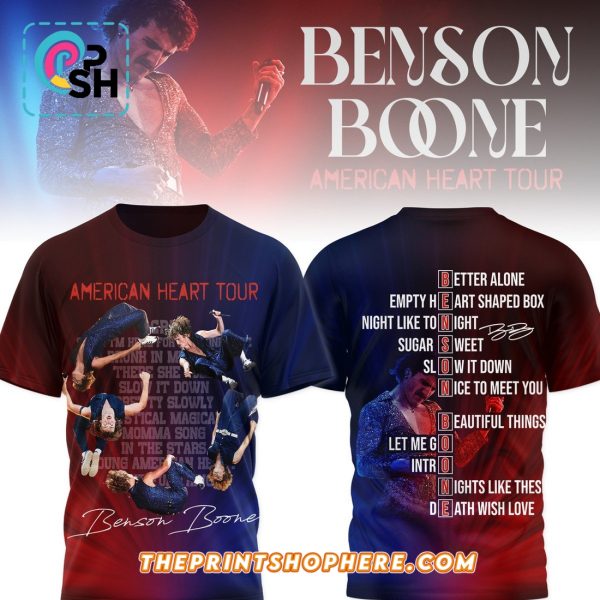 Benson Boone American Heart Tour Signatures Hoodie