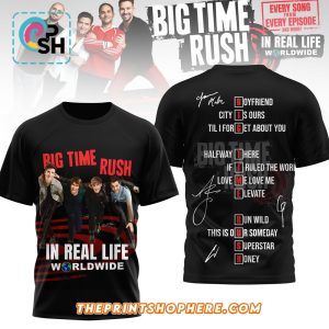 Big Time Rush Real Life Worldwide Tour Signatures Shirt