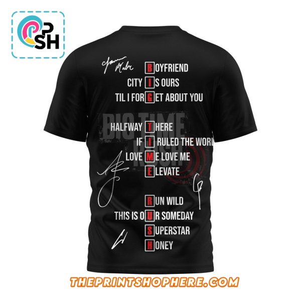 Big Time Rush Real Life Worldwide Tour Signatures Shirt