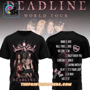 BLACKPINK Deadline World Tour 2025 Black Shirt