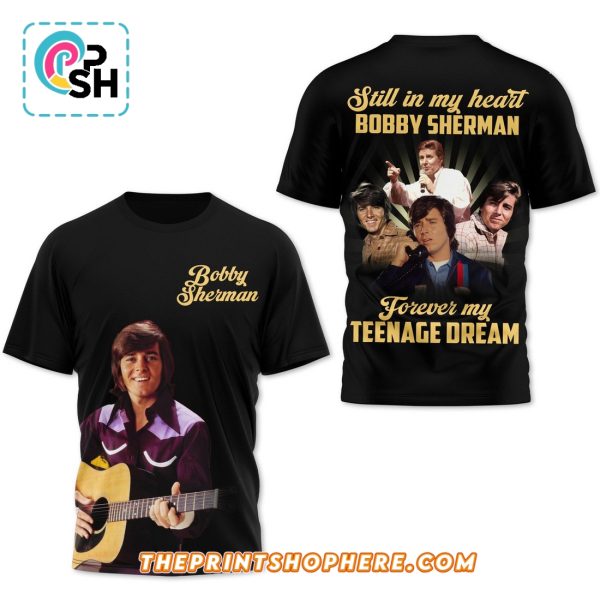 Bobby Sherman Forever My Teenage Dream Black Shirt