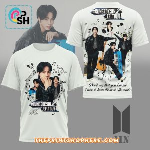 BTS Run Seokjin 2025 Tour Signatures White Shirt