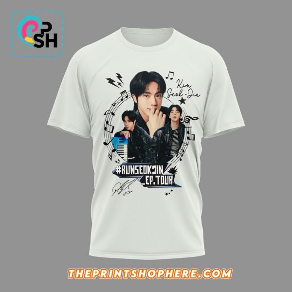 BTS Run Seokjin 2025 Tour Signatures White Shirt