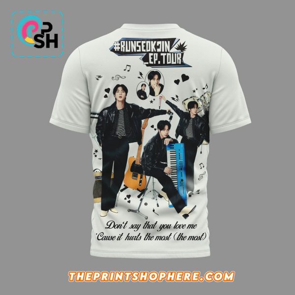 BTS Run Seokjin 2025 Tour Signatures White Shirt