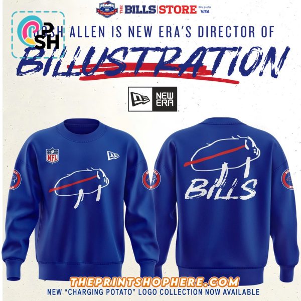 Buffalo Bills Charging Potato Blue Hoodie 2025